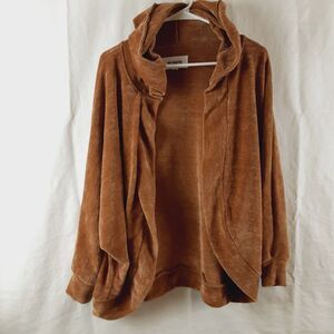 BB Dakota Womens XS Oversized Brown Open Front Sweater Shrug Long Sleeved